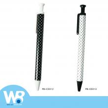 Black and white dots oily ball pen